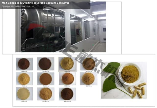Malt Cocoa Milk Ovaltine beverage Vacuum Belt Dryer