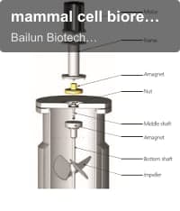 mammal cell bioreactor （stainless steel tank top magnetic driving ，safe and efficient ，simple and el
