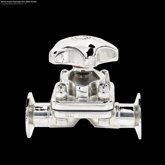 Manual Aseptic Diaphragm Valve (Metal Handle)