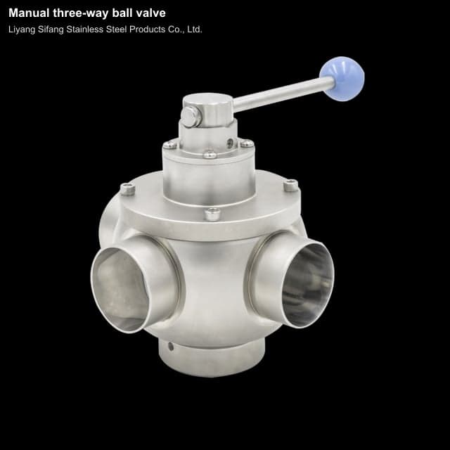 Manual three-way ball valve