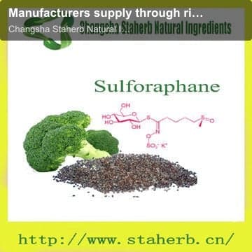 Manufacturers supply through rigorous testing (by HPLC) of sulforaphane 98%