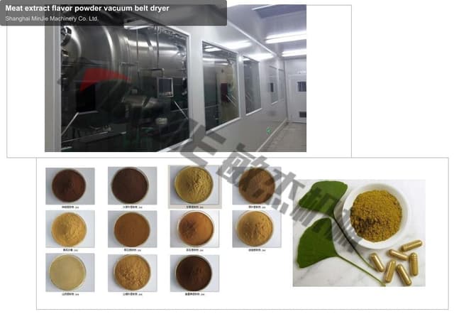 Meat extract flavor powder vacuum belt dryer