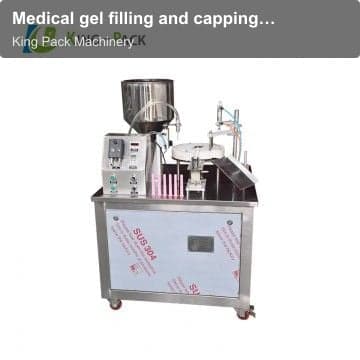 Medical gel filling and capping machine