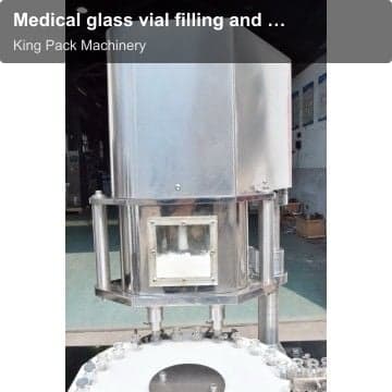 Medical glass vial filling and capping machine