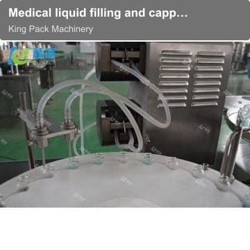 Medical liquid filling and capping machine