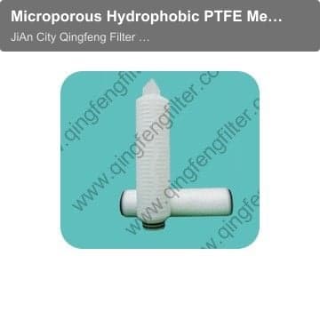 Microporous Hydrophobic PTFE Membrane Pleated Filter Cartridge for Pharmaceutical