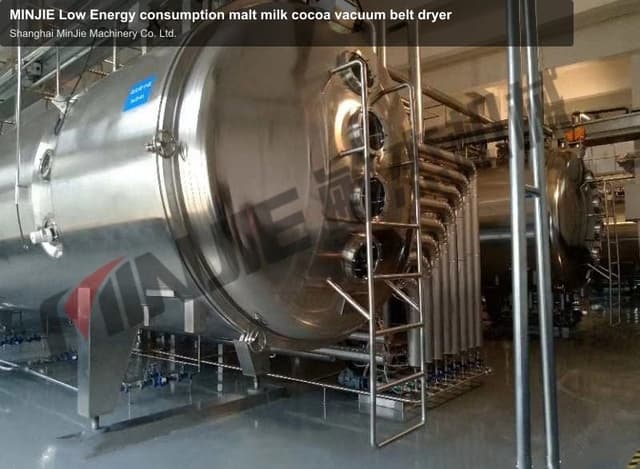 MINJIE Low Energy consumption malt milk cocoa vacuum belt dryer