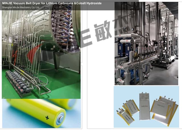 MINJIE Vacuum Belt Dryer for Lithium Carbonate &Cobalt Hydroxide