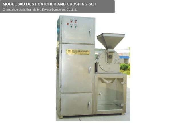 MODEL 30B DUST CATCHER AND CRUSHING SET