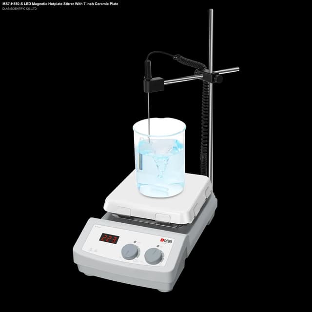 MS7-H550-S LED Magnetic Hotplate Stirrer With 7 Inch Ceramic Plate