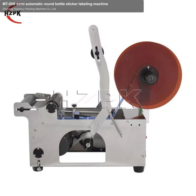 MT-50S semi automatic round bottle sticker labeling machine