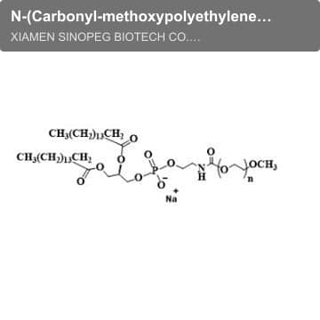 N-(Carbonyl-methoxypolyethylene glycol)-1,2-dipalmitoyl-sn-glycero-3-phosphoethanolamine, sodium sal