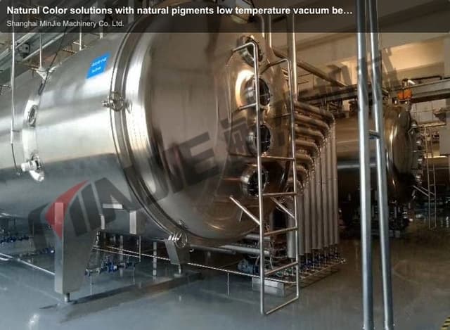 Natural Color solutions with natural pigments low temperature vacuum belt dryer