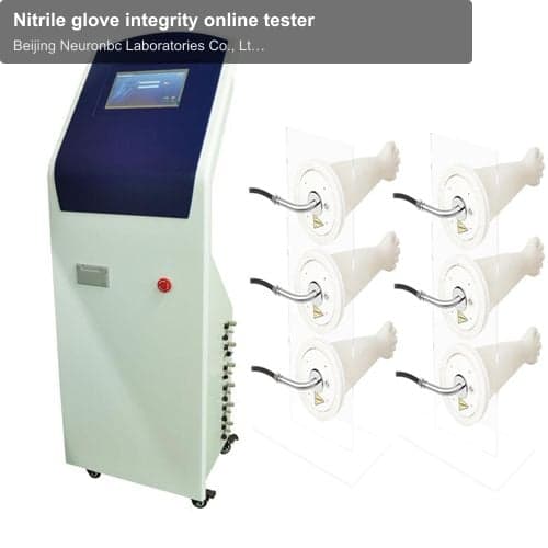 Nitrile glove integrity online tester