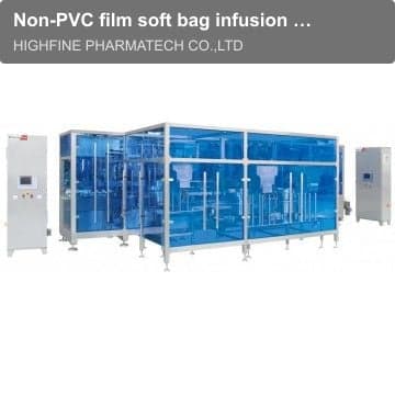 Non-PVC film soft bag infusion production line