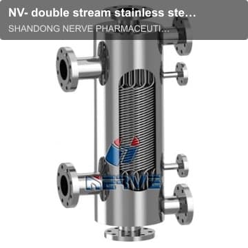 NV- double stream stainless steel winding heat exchanger