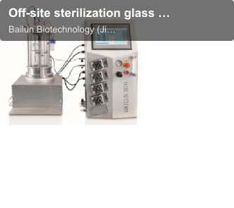 Off-site sterilization glass fermenter (stainless steel jacket temperature control)
