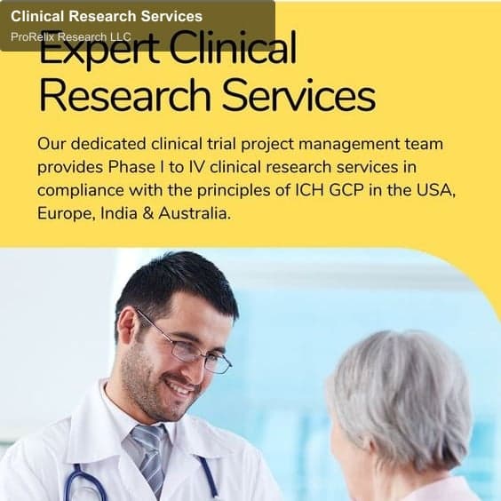 ProRelix Research LLC offer service "Clinical Research Services"