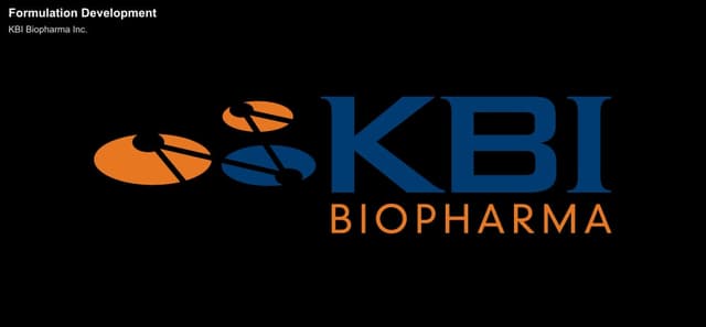 KBI Biopharma Inc. offer service "Formulation Development"