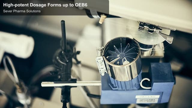 Sever Pharma Solutions offer service "High-potent Dosage Forms up to OEB6"