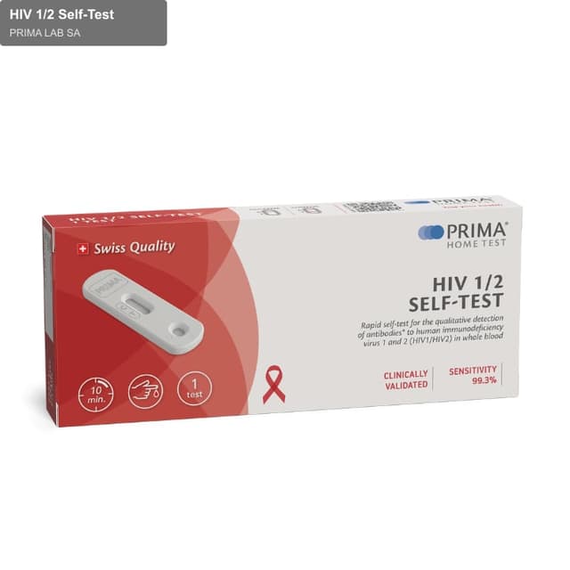 PRIMA LAB SA offer service "HIV 1/2 Self-Test"