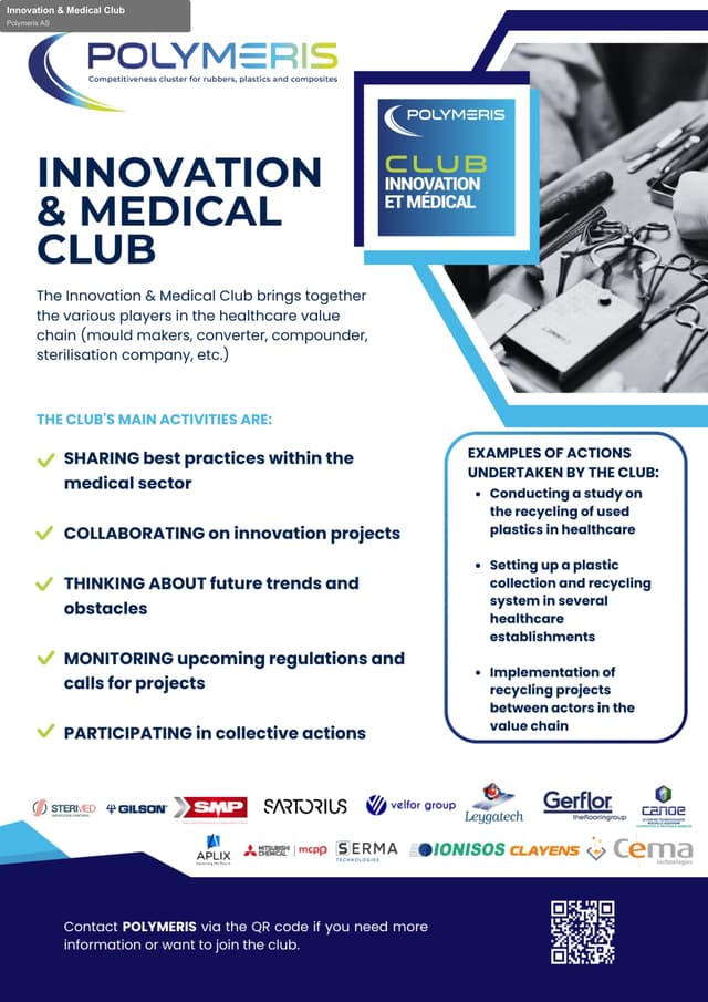 Polymeris AS offer service "Innovation & Medical Club"