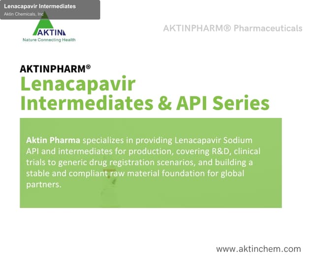 Aktin Chemicals, Inc offer service "Lenacapavir Intermediates"