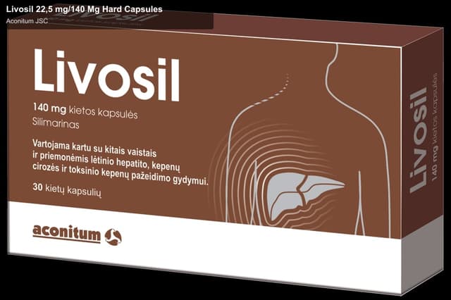 Aconitum JSC offer service "Livosil 22,5 mg/140 Mg Hard Capsules"
