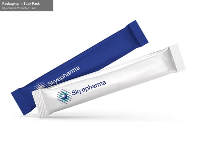 Skyepharma Production S.A.S offer service "Packaging in Stick Pack"