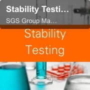 SGS Group Management SA offer service "Stability Testing"