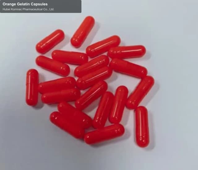 Orange Gelatin Capsules