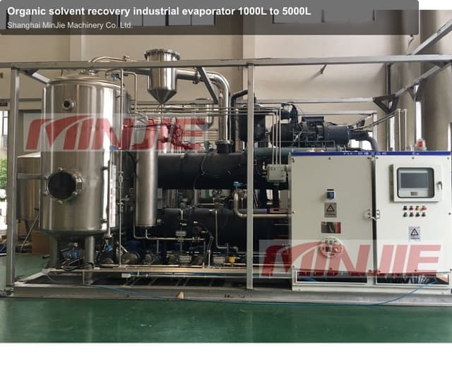 Organic solvent recovery industrial evaporator 1000L to 5000L