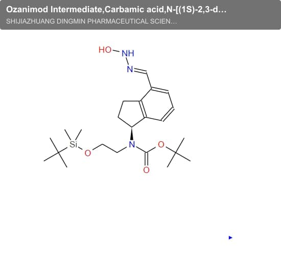 Ozanimod Intermediate,Carbamic acid,N-[(1S)-2,3-dihydro-4-[(hydroxyamino)iminomethyl]-1H-inden-1-yl]