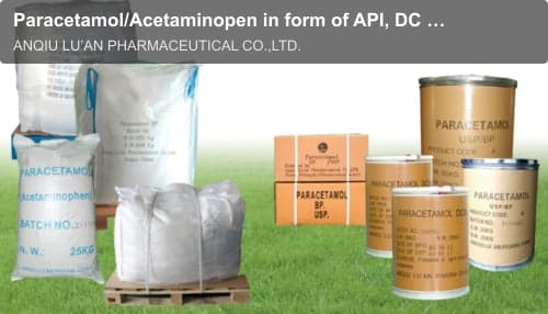 Paracetamol/Acetaminopen in form of API, DC and FD