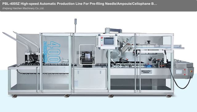 PBL-4005Z High-speed Automatic Production Line For Pre-flling Needle/Ampoule/Cellophane Bottles/00ral Liquid/Cassette Bottle