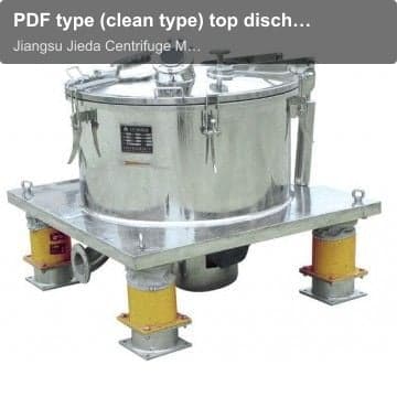PDF type (clean type) top discharge centrifuge