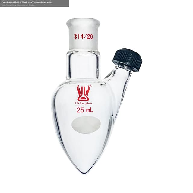 Pear Shaped Boiling Flask with Threaded Side Joint