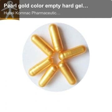 Pearl gold color empty hard gelatin capsules