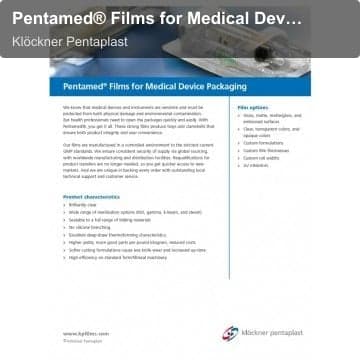 Pentamed® Films for Medical Device Packaging