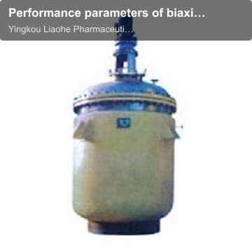 Performance parameters of biaxial reciprocal agitator reactor