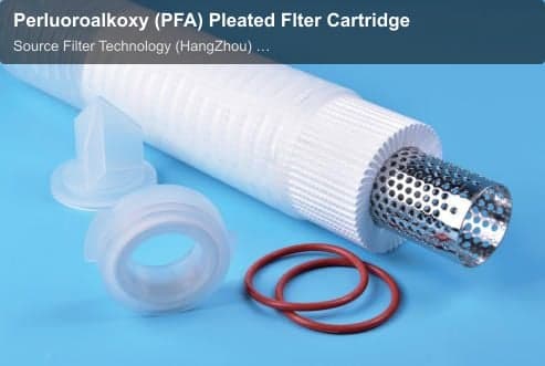Perluoroalkoxy (PFA) Pleated Flter Cartridge
