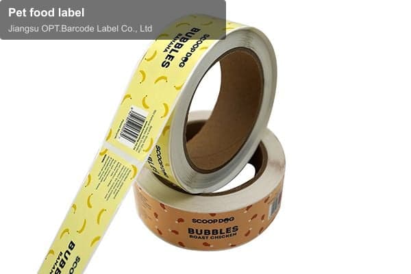 Pet food label
