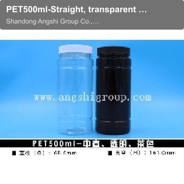 PET500ml-Straight, transparent brown
