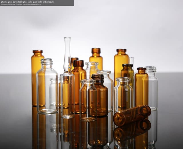 pharma glass borosilicate glass vials, glass bottle and ampoules