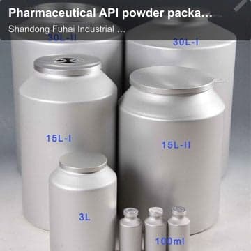 Pharmaceutical API powder packaging aluminum bottles