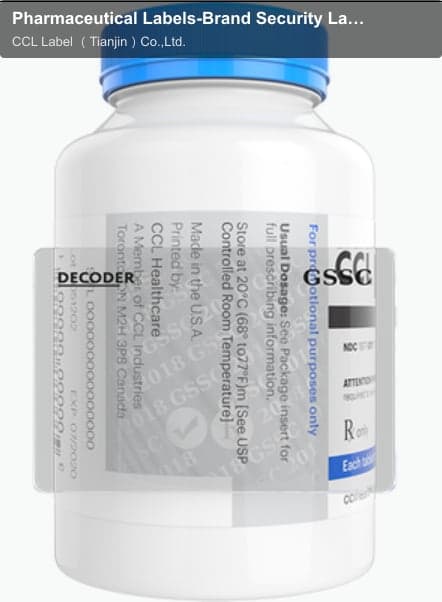 Pharmaceutical Labels-Brand Security Labels-Hidden Indicia