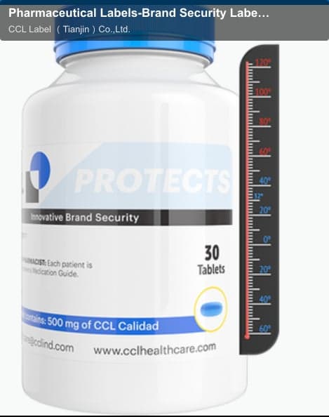Pharmaceutical Labels-Brand Security Labels-Tri-Thermochromic Ink (Semi-Overt)