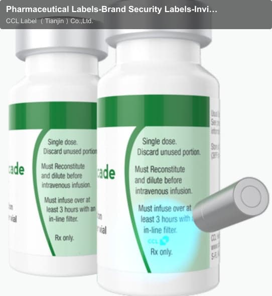 Pharmaceutical Labels-Brand Security Labels-Invisible Blue Branding