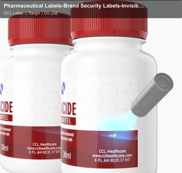 Pharmaceutical Labels-Brand Security Labels-Invisible Yellow Static Branding Mark