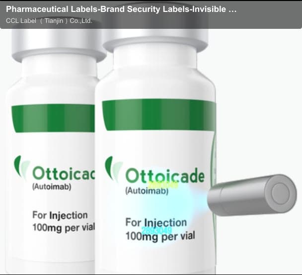 Pharmaceutical Labels-Brand Security Labels-Invisible Blue Serialization